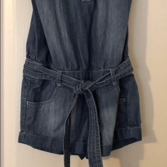 Justice Girls Blue Jean Romper Size 6 - Picture 3 of 7